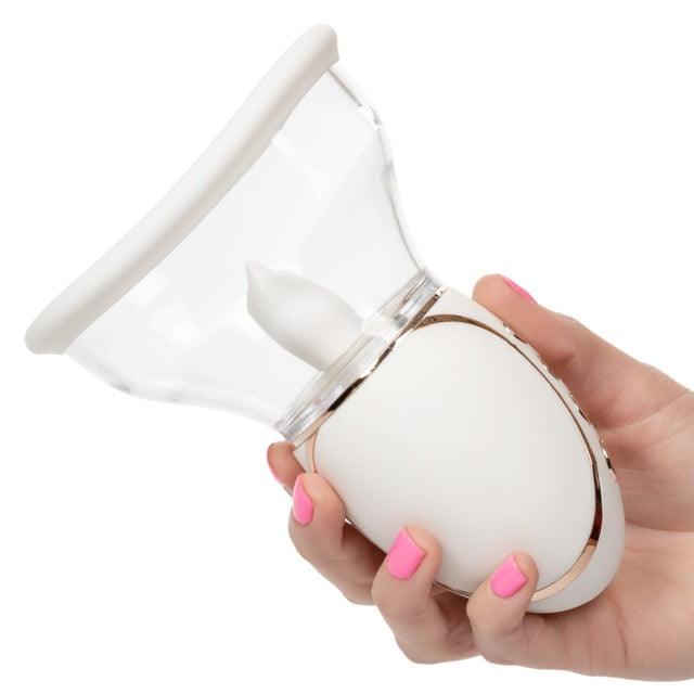 CalExotics Empowered Queen Pleasure Clitoral Suction Massager - White