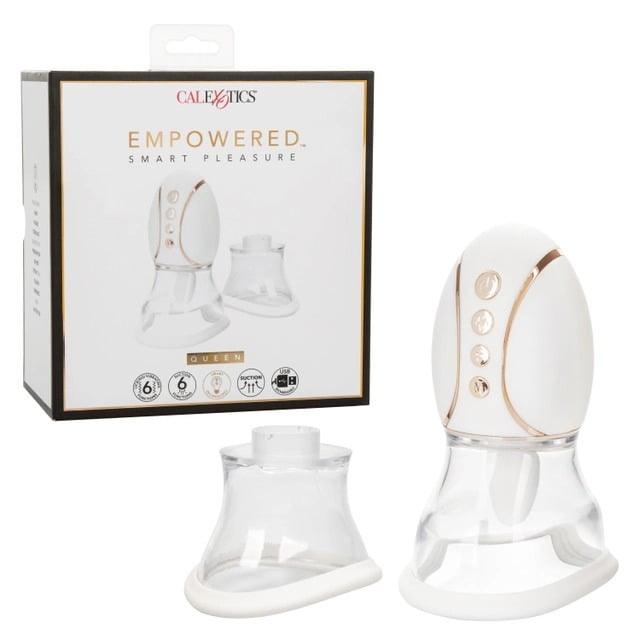 CalExotics Empowered Queen Pleasure Clitoral Suction Massager - White