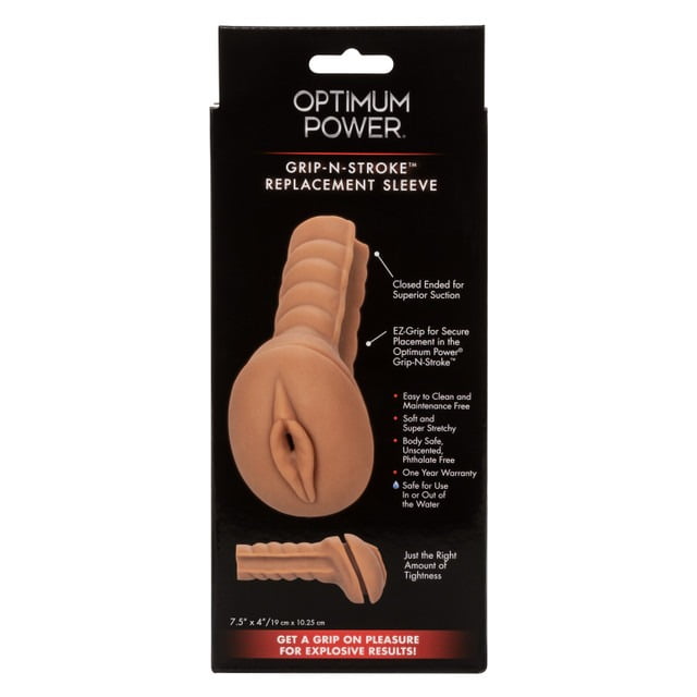 Optimum Power Grip-N-Stroke Replacement Sleeve - Brown