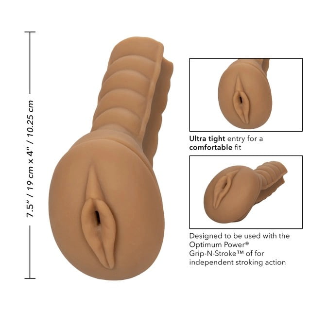 Optimum Power Grip-N-Stroke Replacement Sleeve - Brown