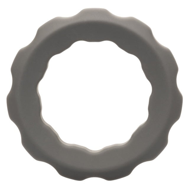 CalExotics Alpha Liquid Silicone Erect Cock Ring - Grey