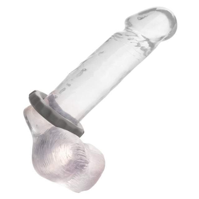 CalExotics Alpha Liquid Silicone Erect Cock Ring - Grey