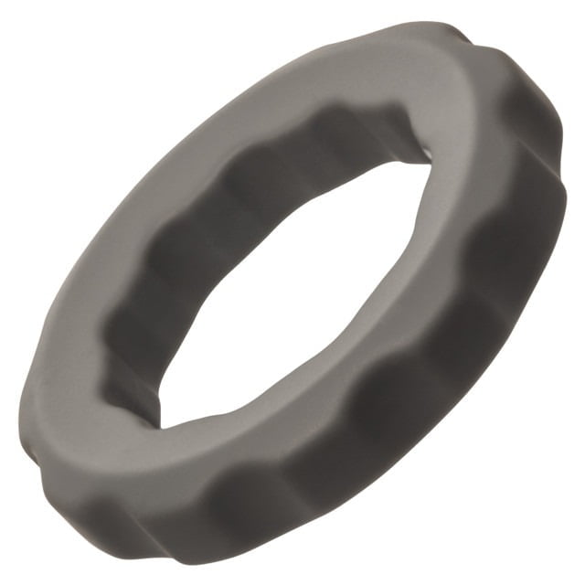 CalExotics Alpha Liquid Silicone Erect Cock Ring - Grey