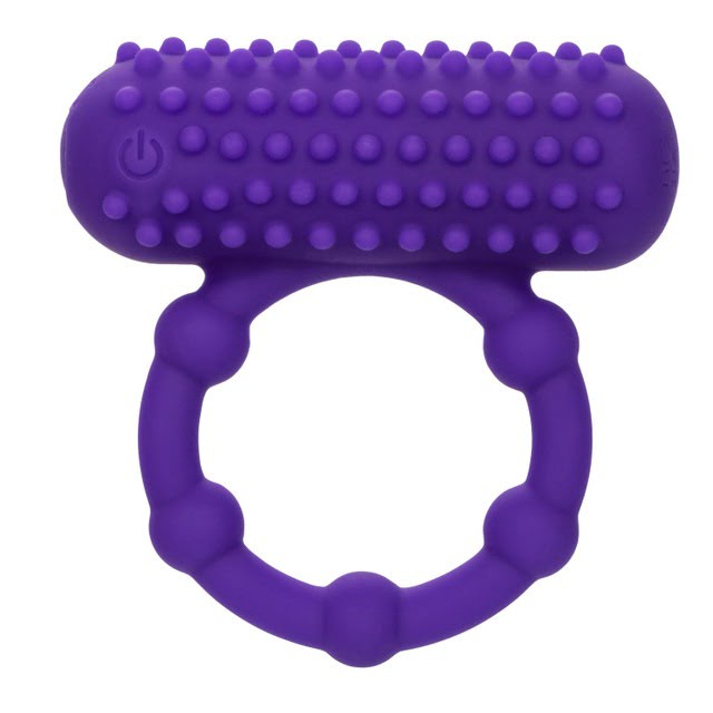 CalExotics 5 Bead Rechargeable Vibrating Maximus Ring - Purple