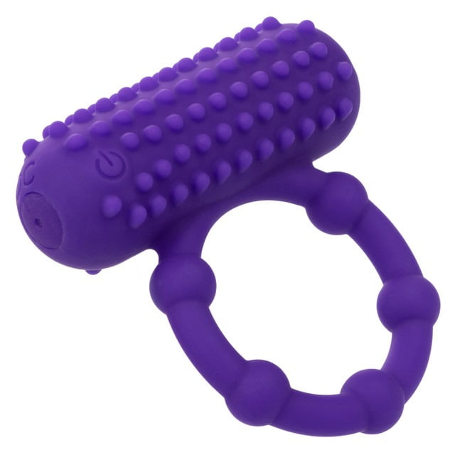 CalExotics 5 Bead Rechargeable Vibrating Maximus Ring - Purple