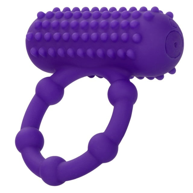 CalExotics 5 Bead Rechargeable Vibrating Maximus Ring - Purple