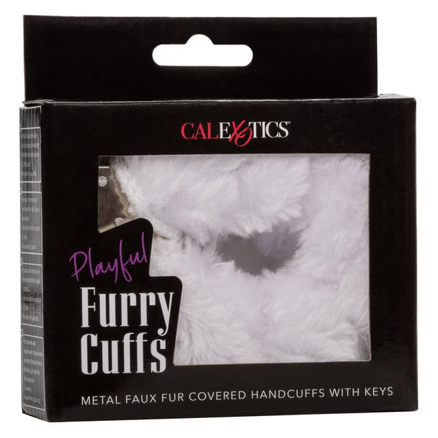 CalExotics Playful Furry Cuffs - White