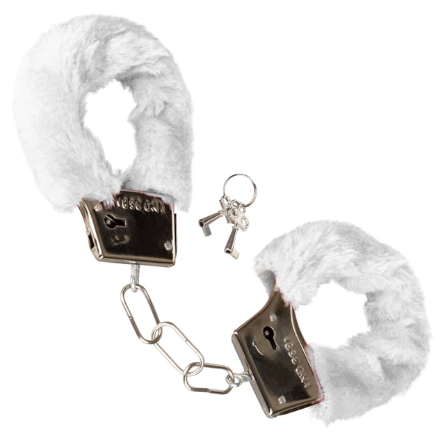 CalExotics Playful Furry Cuffs - White