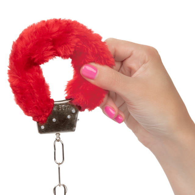 CalExotics Playful Furry Cuffs - Red