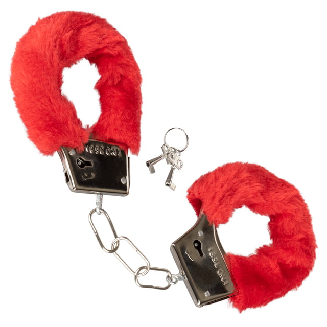 CalExotics Playful Furry Cuffs - Red