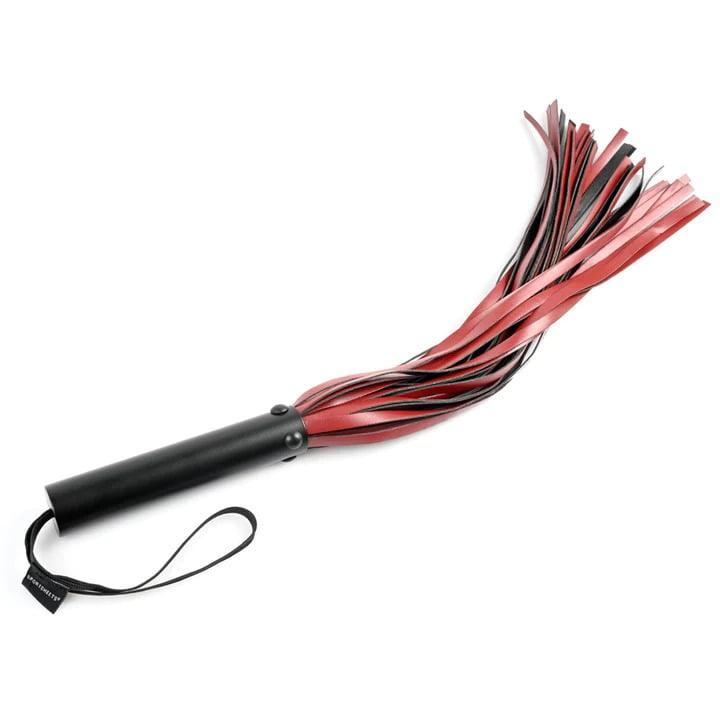 Sportsheets Saffron Flogger - Black & Red