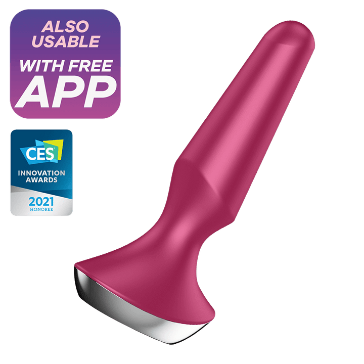 Satisfyer Plug-ilicious 2 Anal Plug Vibrator with App Control - Berry