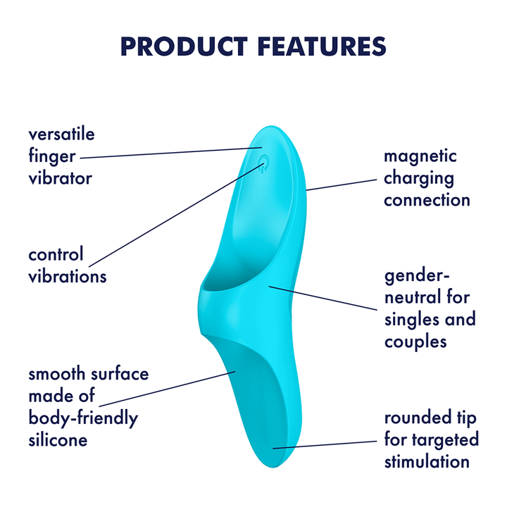 Satisfyer Teaser Rechargeable Finger Vibrator - Blue