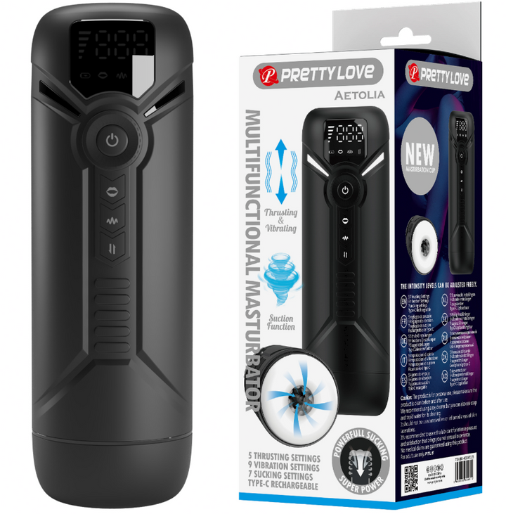 Pretty Love Aetolia Rechargeable Trusting & Sucking Masturbator