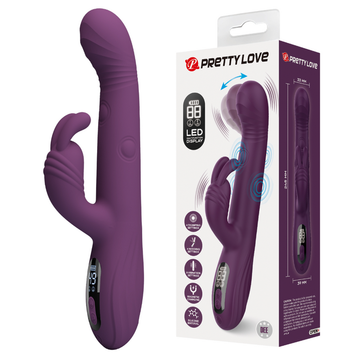 Pretty Love Rechargeable Thumping & Nodding Rabbit Vibrator