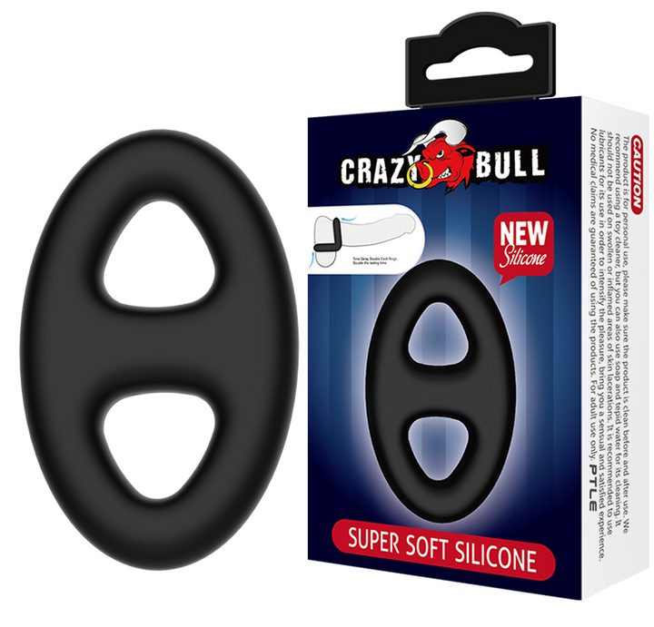 Crazy Bull Oval Cock & Ball Ring Silicone Cock Ring