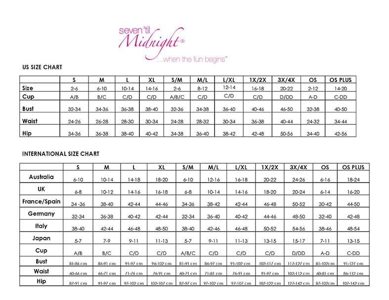 Seven 'Til Midnight 11029X Sweet Surrender 2pc Bra Set - 1XL/2XL - Black