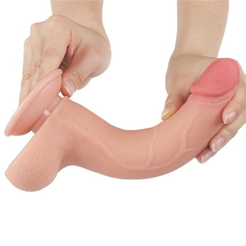 Lovetoy 8.5"Sliding Skin Dual Layer Dildo - Light