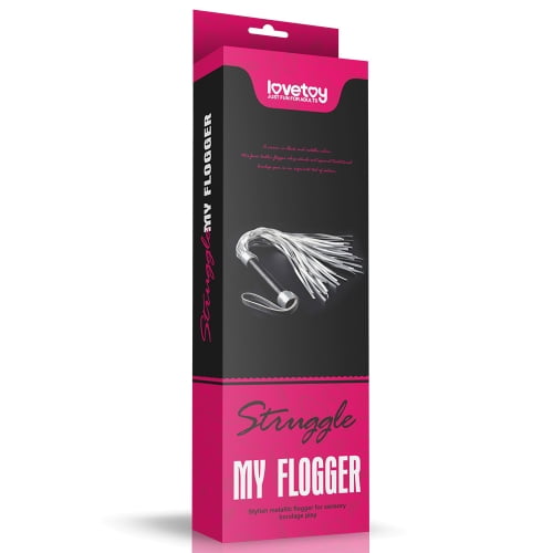 Lovetoy Struggle My Flogger - Black & Silver