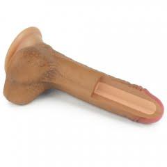 Lovetoy Products Dual Layered Silicone 7" Nature Cock - Brown