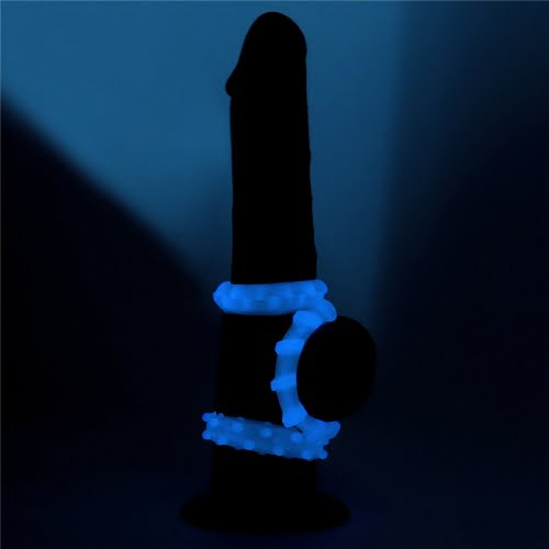 Lovetoy Lumino Play 3pc Cock Rings - Glow in the Dark