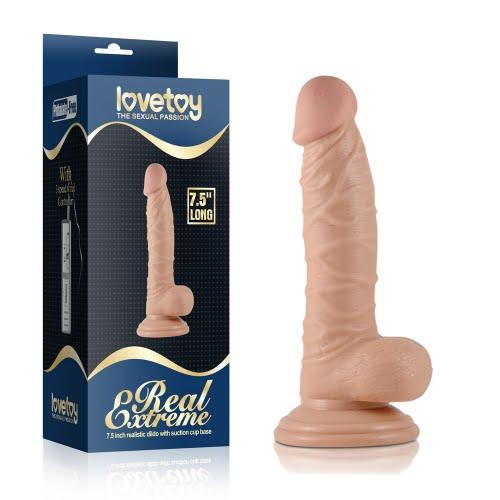 Lovetoy Real Extreme 7.5'' Realistic Dildo with Suction Cup Base