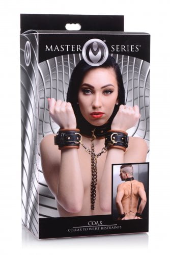 XR Brands Master Series Coax Collar to Wrist Restraints