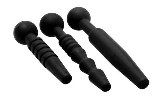 XR Brands Master Series Dark Rods 3pc Penis Plug Set