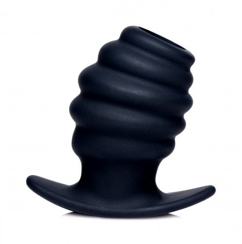 XR Brands Master Series Hive Ass Tunnel 2.9" Silicone Ribbed Hollow Anal Plug - Small