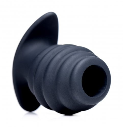 XR Brands Master Series Hive Ass Tunnel 2.9" Silicone Ribbed Hollow Anal Plug - Small