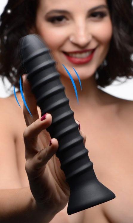 XR Brands Master Series Power Screw 10X Spiral Silicone Vibrator