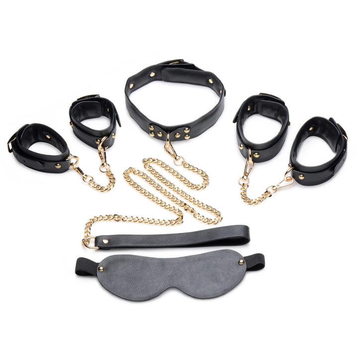 Master Series Golden Submission Bondage Set - Black & Gold