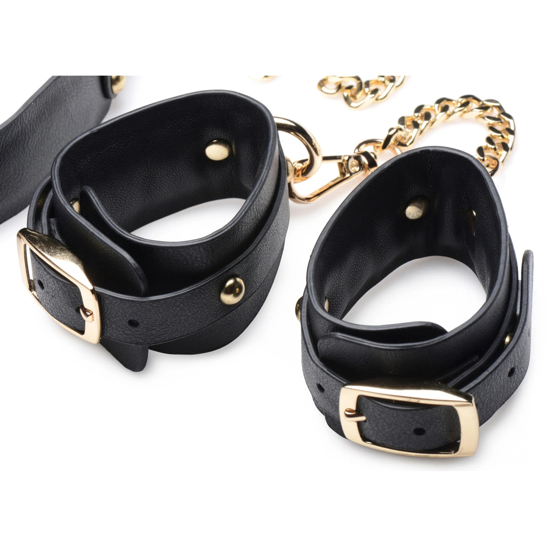 Master Series Golden Submission Bondage Set - Black & Gold