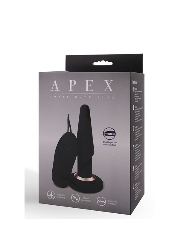 Seven Creations Apex Large Vibrating Butt Plug - Black