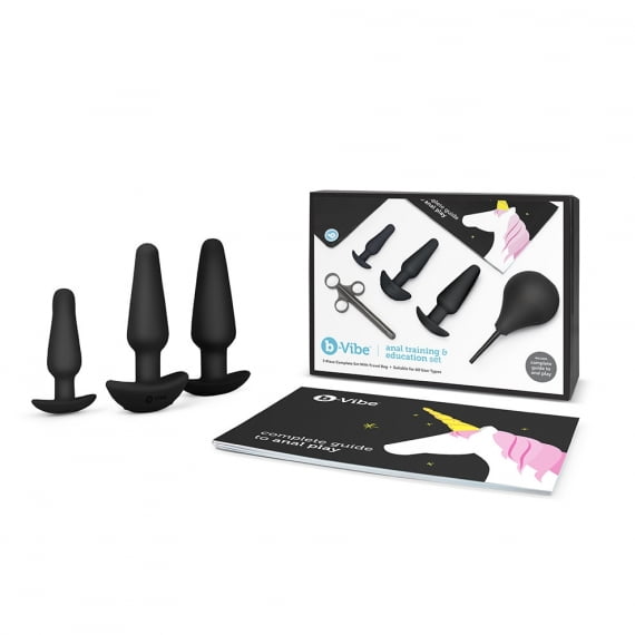 b-Vibe Anal Training & Education Set 7pc - Black