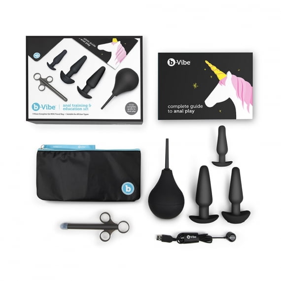 b-Vibe Anal Training & Education Set 7pc - Black