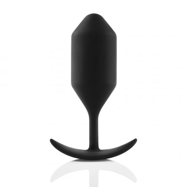 b-Vibe Snug Plug 4 Weighted Silicone Anal Plug - Black