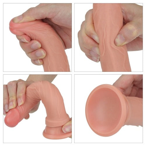 Lovetoy Dual Layered 7" Silicone Nature Cock