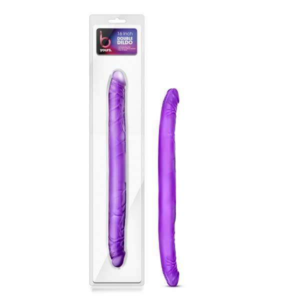 Blush Novelties B Yours 16" Double Dildo - Purple