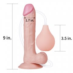 Lovetoy large 9'' Squirting Realistic Dildo With Ball