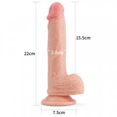 Lovetoy Nature Cock Dual Layered Silicone Realistic - 8.5'' Flesh