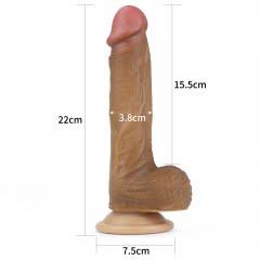 Lovetoy  Nature Cock Dual Layered Silicone - 8.5''Brown