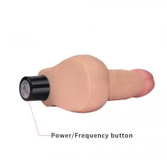 Lovetoy Real Softee 8'' Vibrating Realistic Dildo with Balls - Light