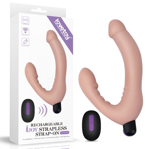 Lovetoy  Strapless Silicone strap ons with Remote Control - Flesh