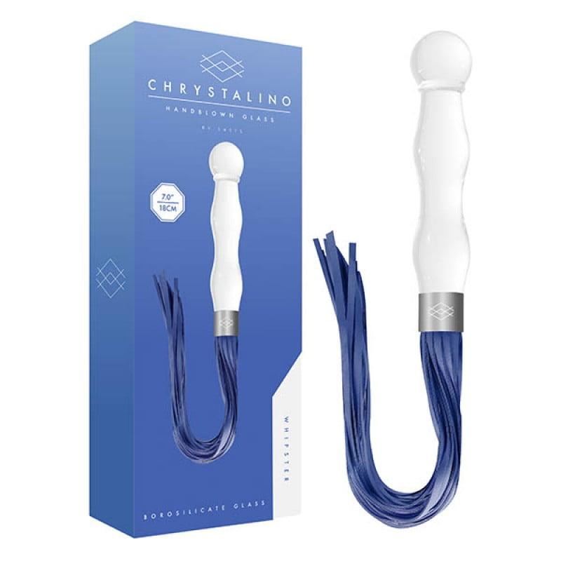 Shots Toys Chrystalino Whipster Glass Anal Plug with Whip
