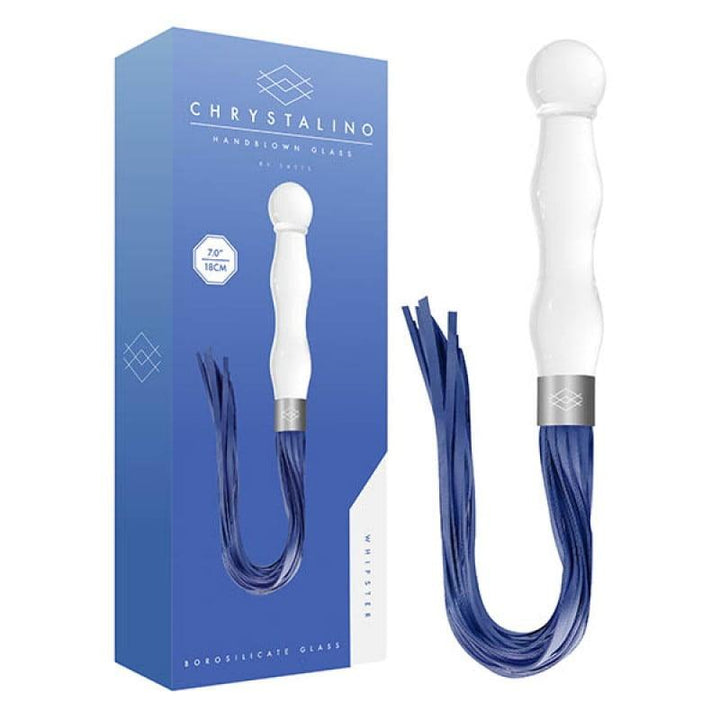 Shots Toys Chrystalino Whipster Glass Anal Plug with Whip