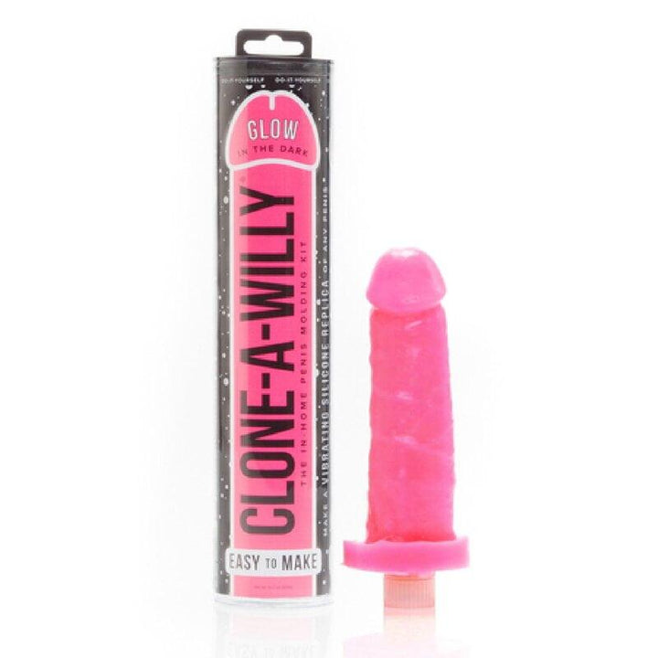 Clone-A-Willy Vibrator - Glow in the Dark Hot Pink