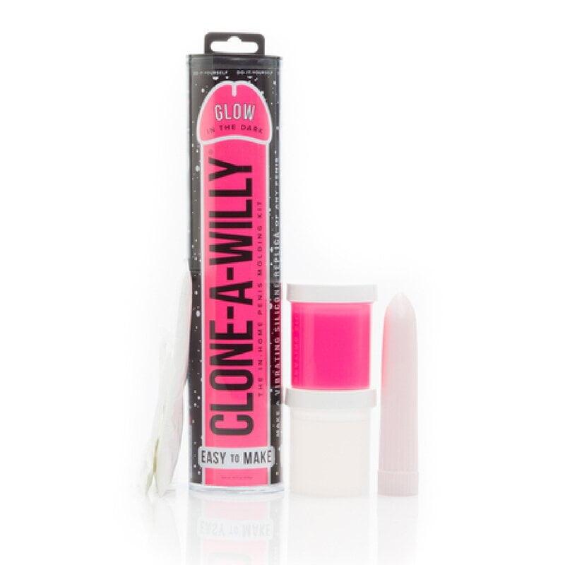 Clone-A-Willy Vibrator - Glow in the Dark Hot Pink