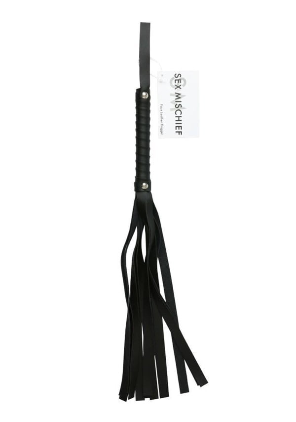 Sportsheets Sex & Mischief Faux Leather Flogger - Black