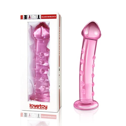 Lovetoy Products Glass Romance 7.5" Dildo - Pink